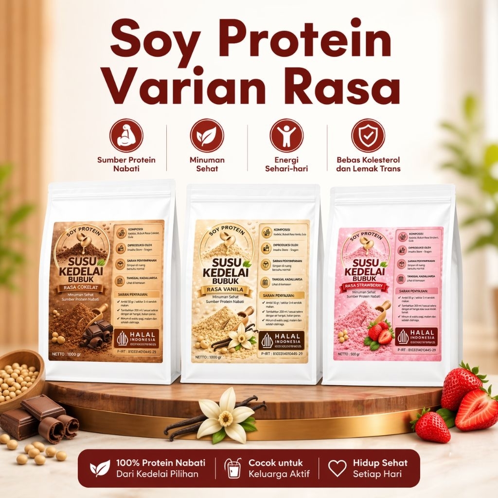 Soy Protein Varian Rasa Susu Kedelai Bubuk Varian Rasa Suplemen Tinggi Protein