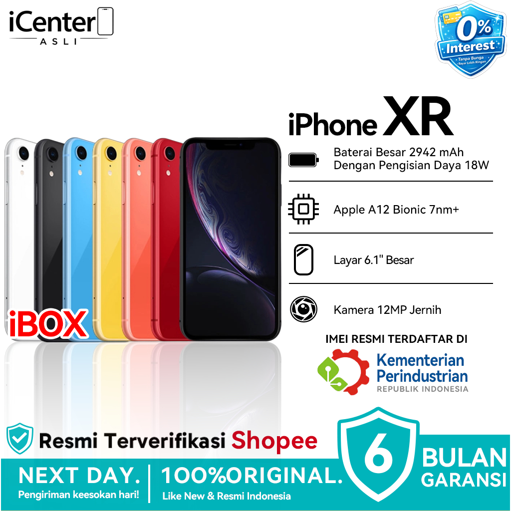 IPHONE XR IBOX 256GB128GB64GB SECOND FULLSET MULUS LIKE NEW