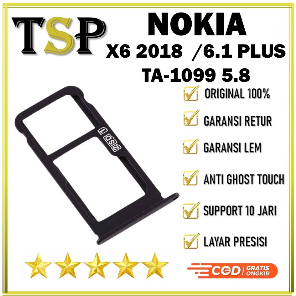 SIMTRAY / SIMLOCK / SIM HOLDER / SIM SLOT NOKIA X6 2018 / 6.1 PLUS TA-1099 5.8 ORIGINAL 100%