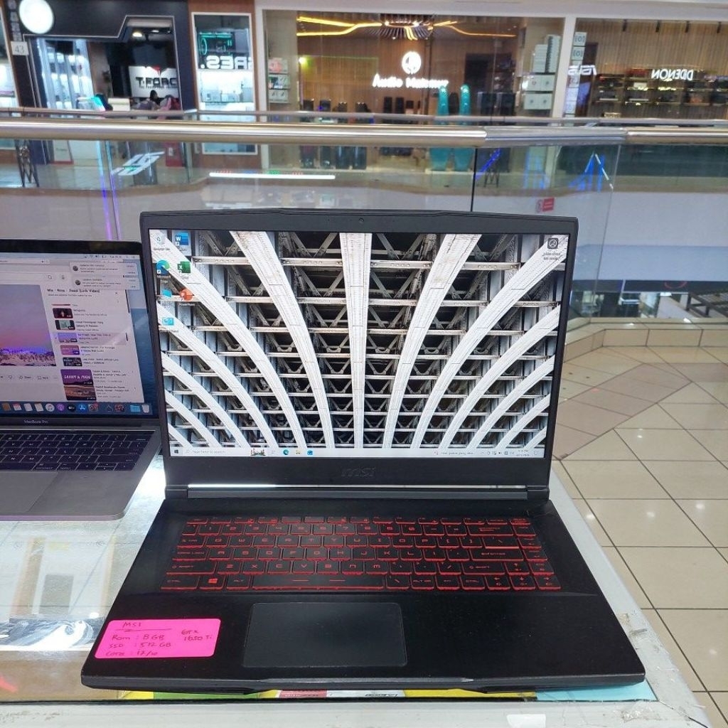 Laptop Msi GF63 Thin 10SCSR Core i7-10750H NVIDIA GeForce GTX 1650 Ti Ram 16 gb ssd 512gb 1294