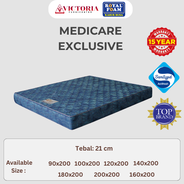 Royal Foam Medicare Exclusive 180 x 200 180x200 Kasur Saja Mattres Only