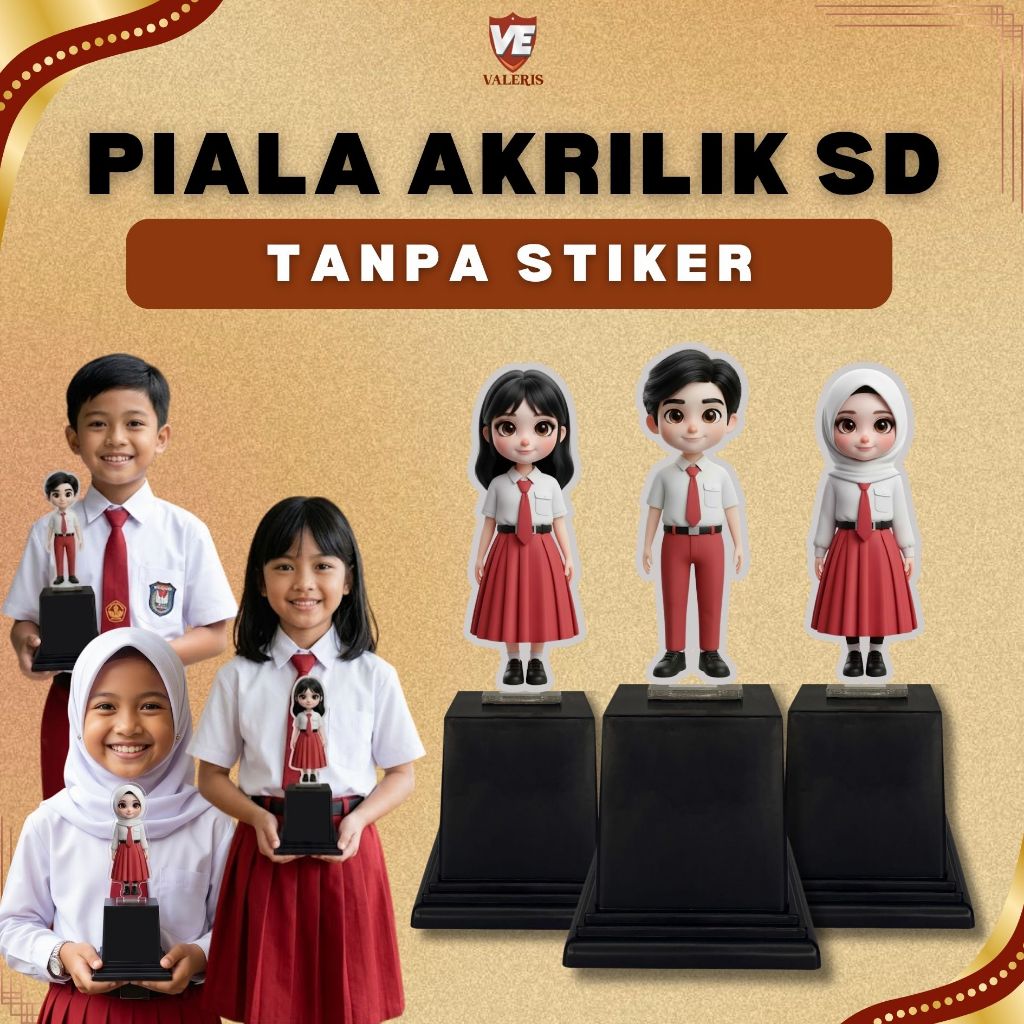 Piala Akrilik Wisuda Anak Sekolah SD | Tanpa Stiker | Hadiah & Gift Ranking, Penghargaan