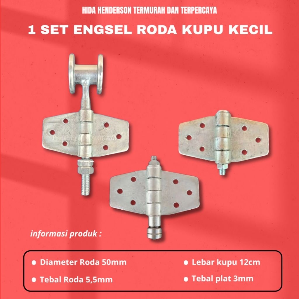 (PROMO)Set engsel Rel kecil |Engsel Dutty|Engsel pintu sleding kayu jati