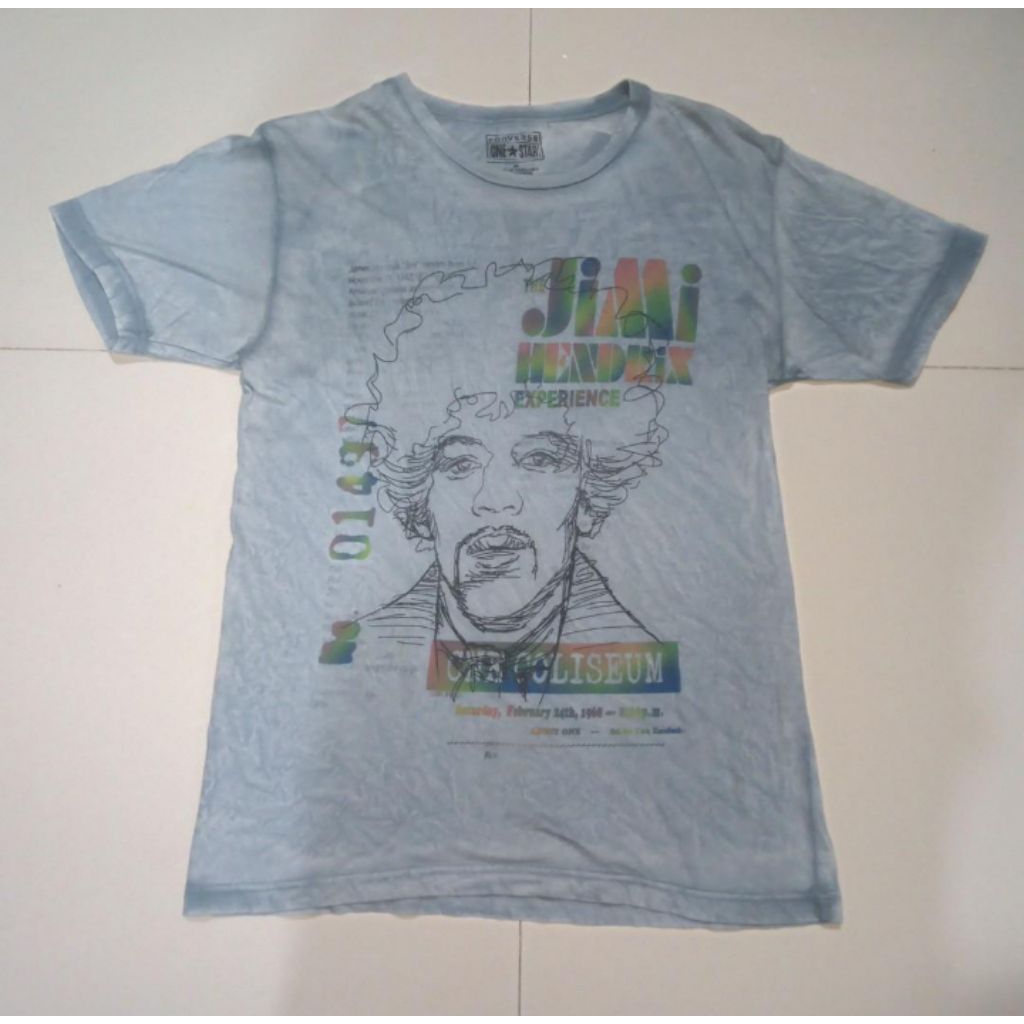 Kaos Jimi Hendrix The Experience x Converse CNE COLISEUM Concert Official Merch
