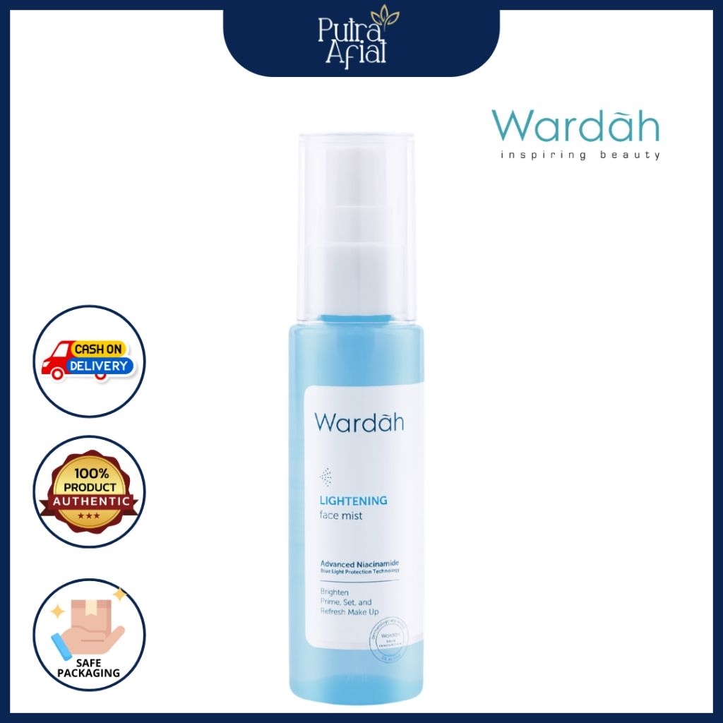 Wardah Lightening Face Mist Brightening Spray Melembapkan Wajah Glowing Original BPOM