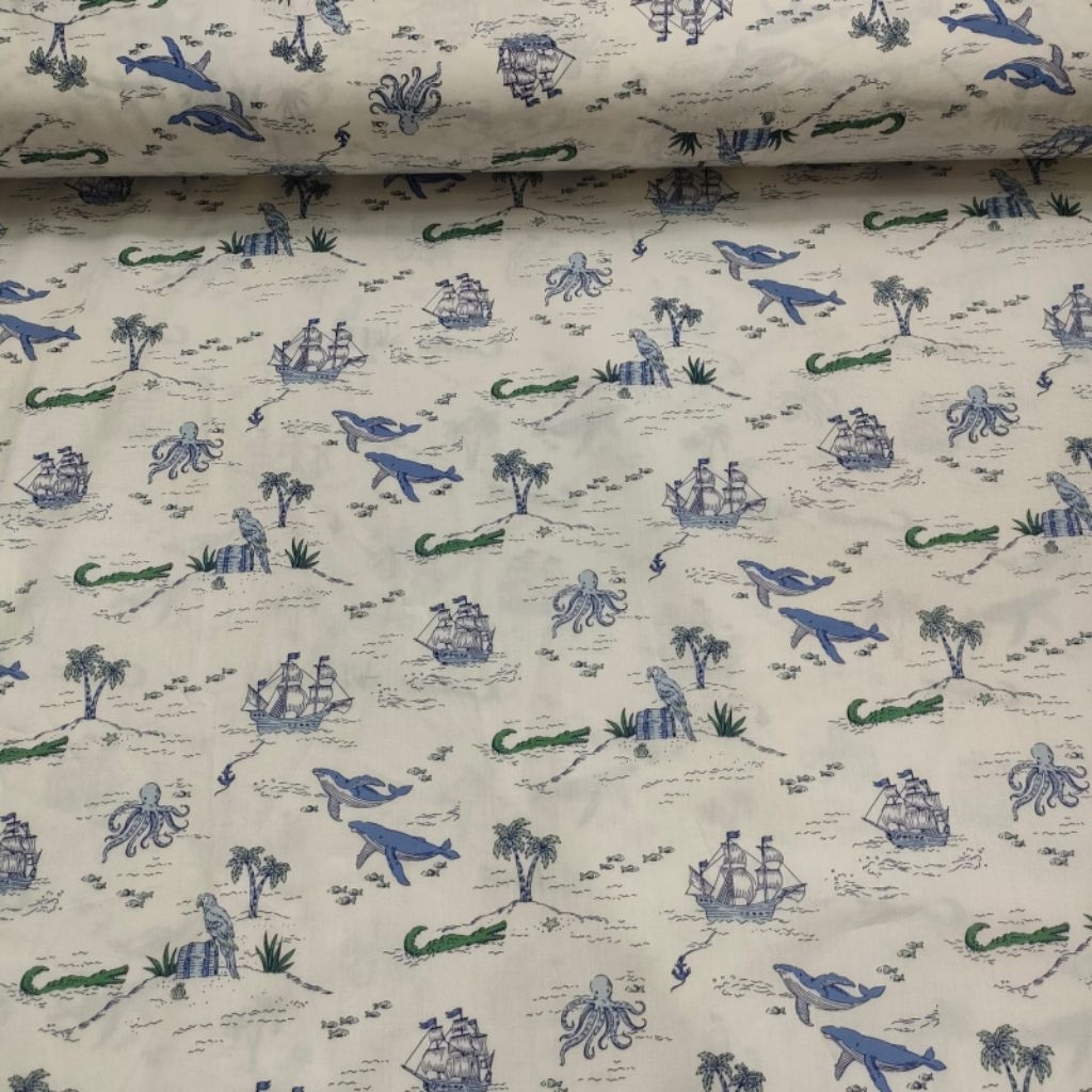 kain katun poplin EX GARMEND /kain katun poplin motif premium
