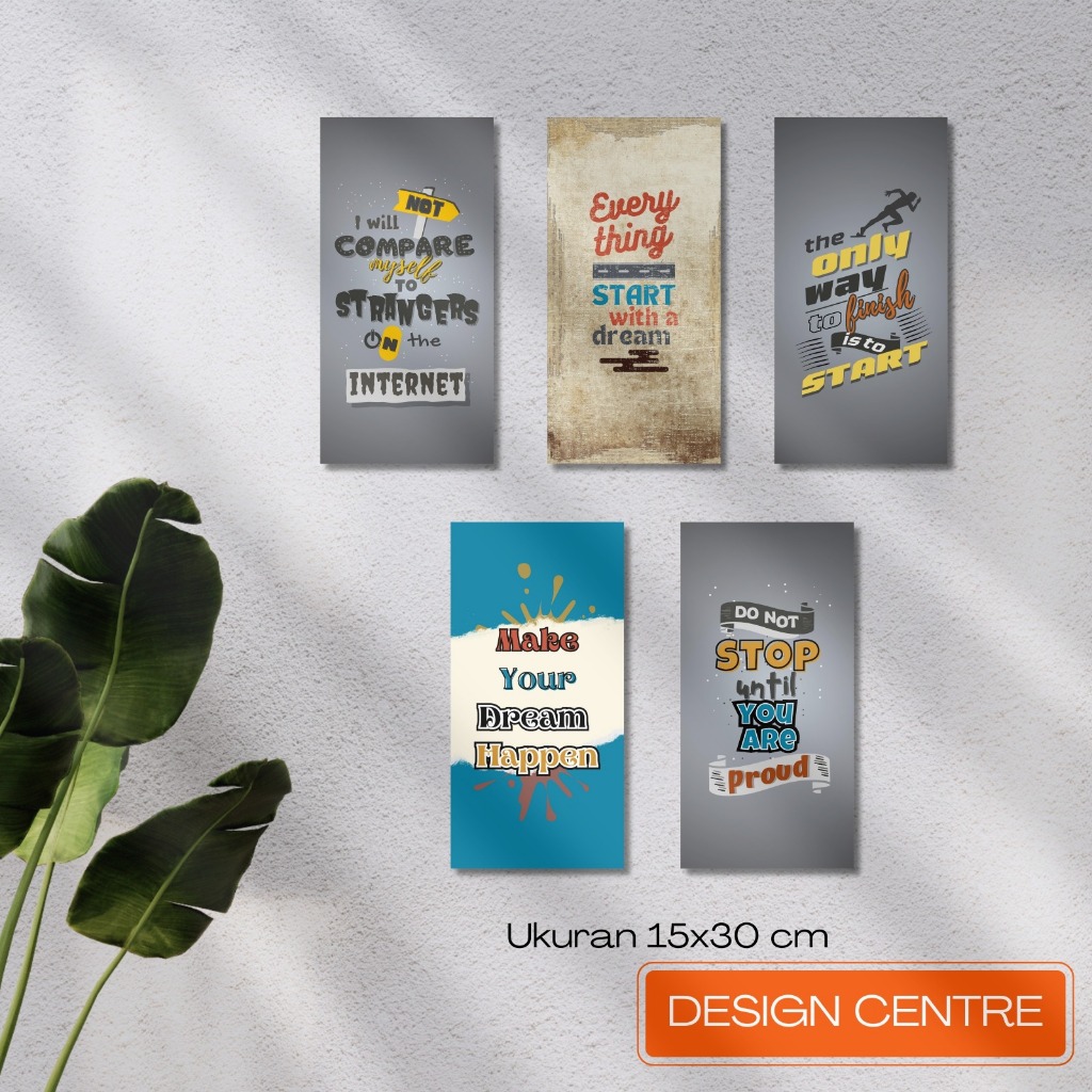 HIASAN DINDING POSTER 15X30 QUOTE BAHASA INGGRIS VINTAGE WALLDECOR RUMAH AESTHETIC