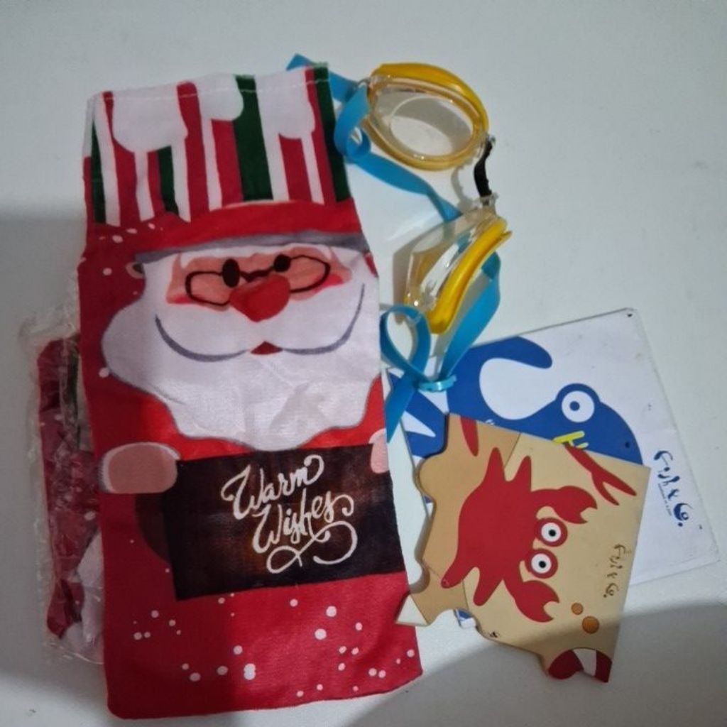 take all kacamata renang anak,coaster fish &co crab kepiting (preloved)