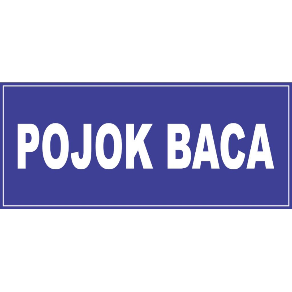 stiker vinyl POJOK BACA ukuran 10x23cm
