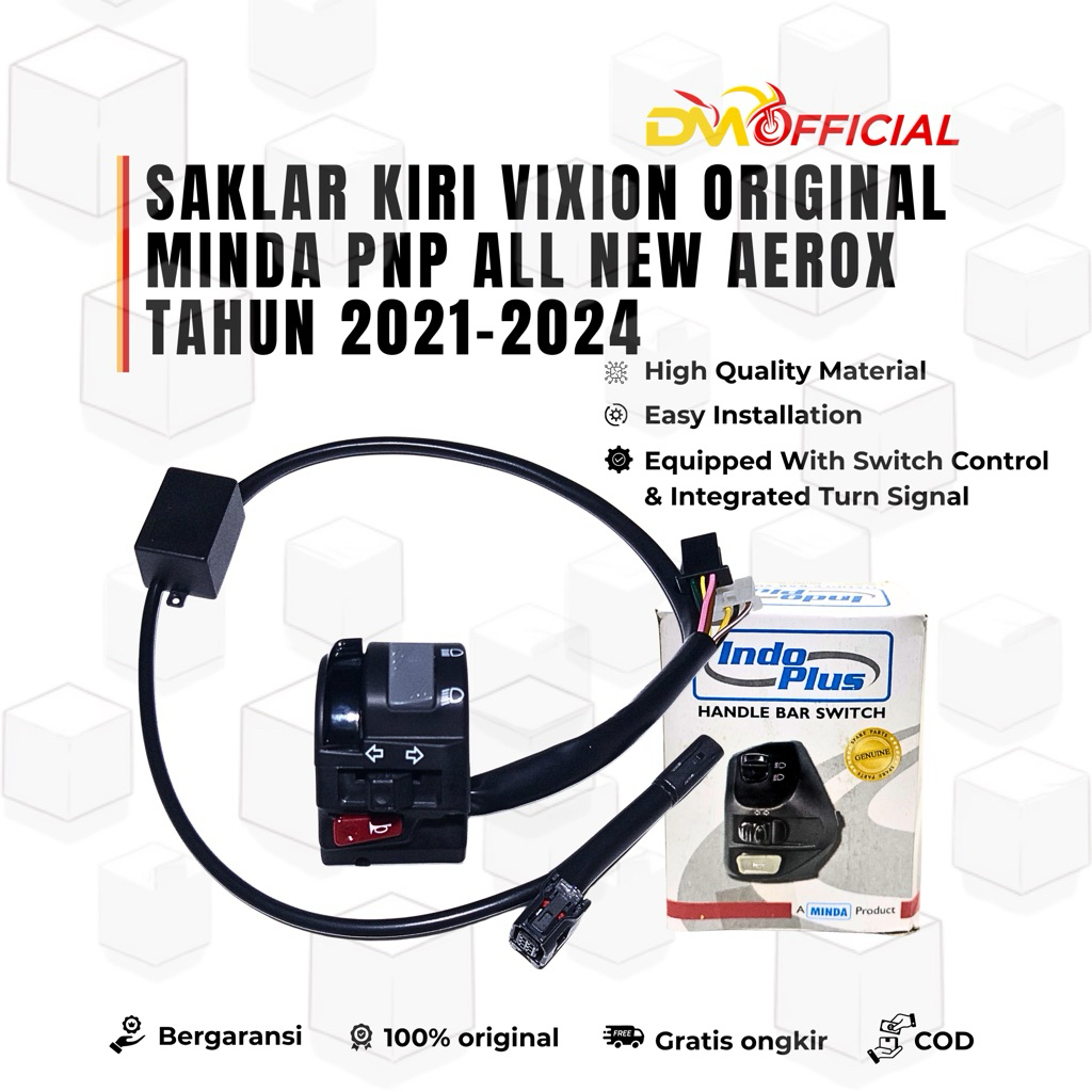 SAKLAR AEROX NEW CONNECTED • SAKLAR KIRI VIXION MINDA PNP AEROX CONNECTED ABS 2021-2023