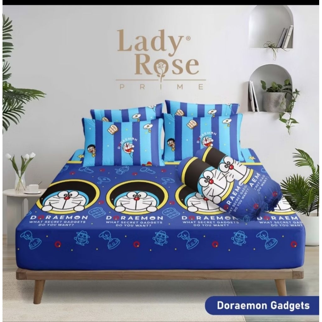 Bed cover lady rose tanpa sprei uk 180x200 Doraemon gadgets