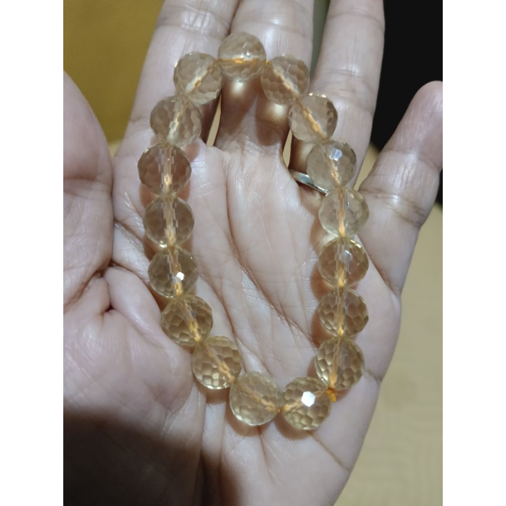 gelang citrine faceted abacus bead 8mm harga 200