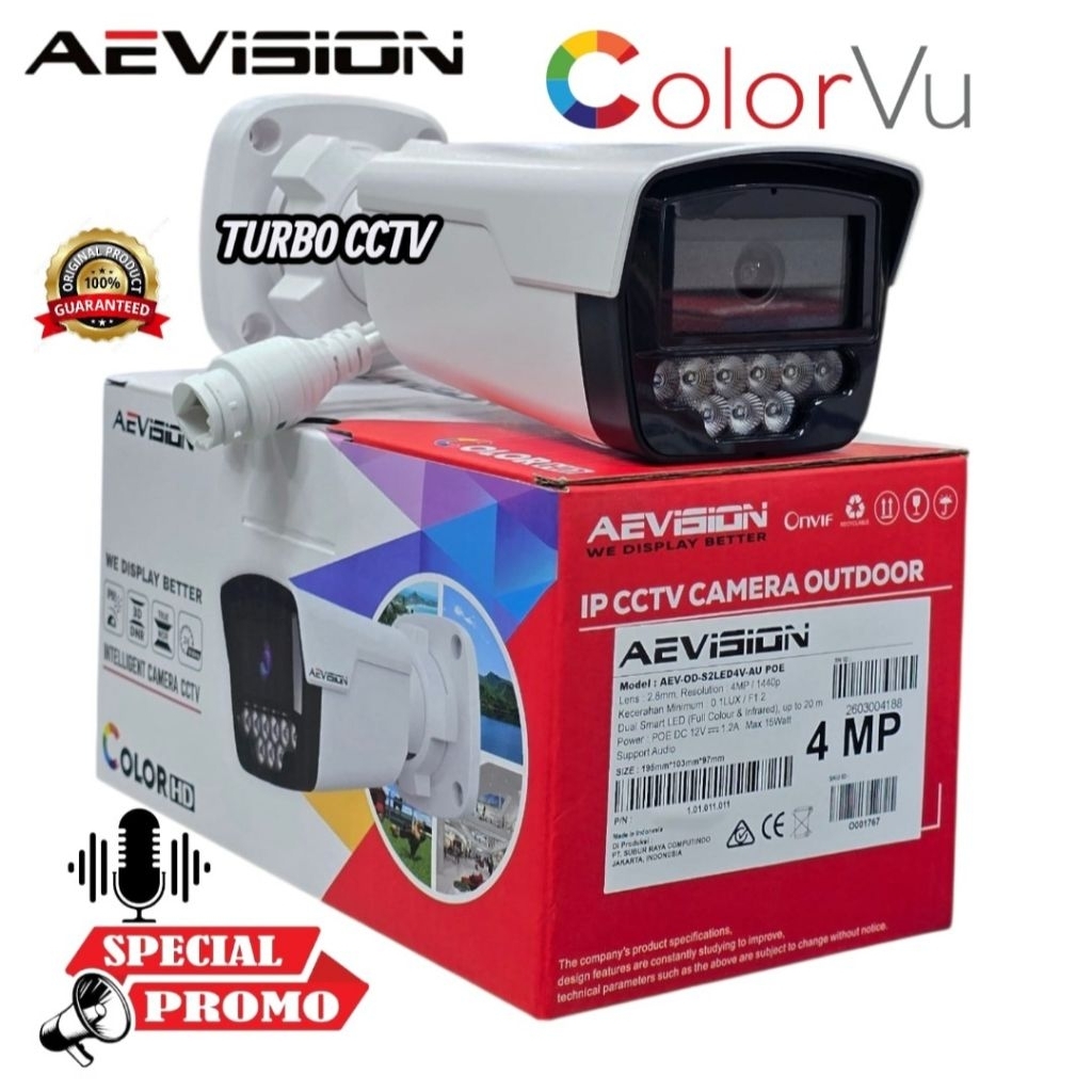 KAMERA CCTV IP CAM INDOOR 4MP FULL COLOR AUDIO KAMERA CCTV IP CAMERA