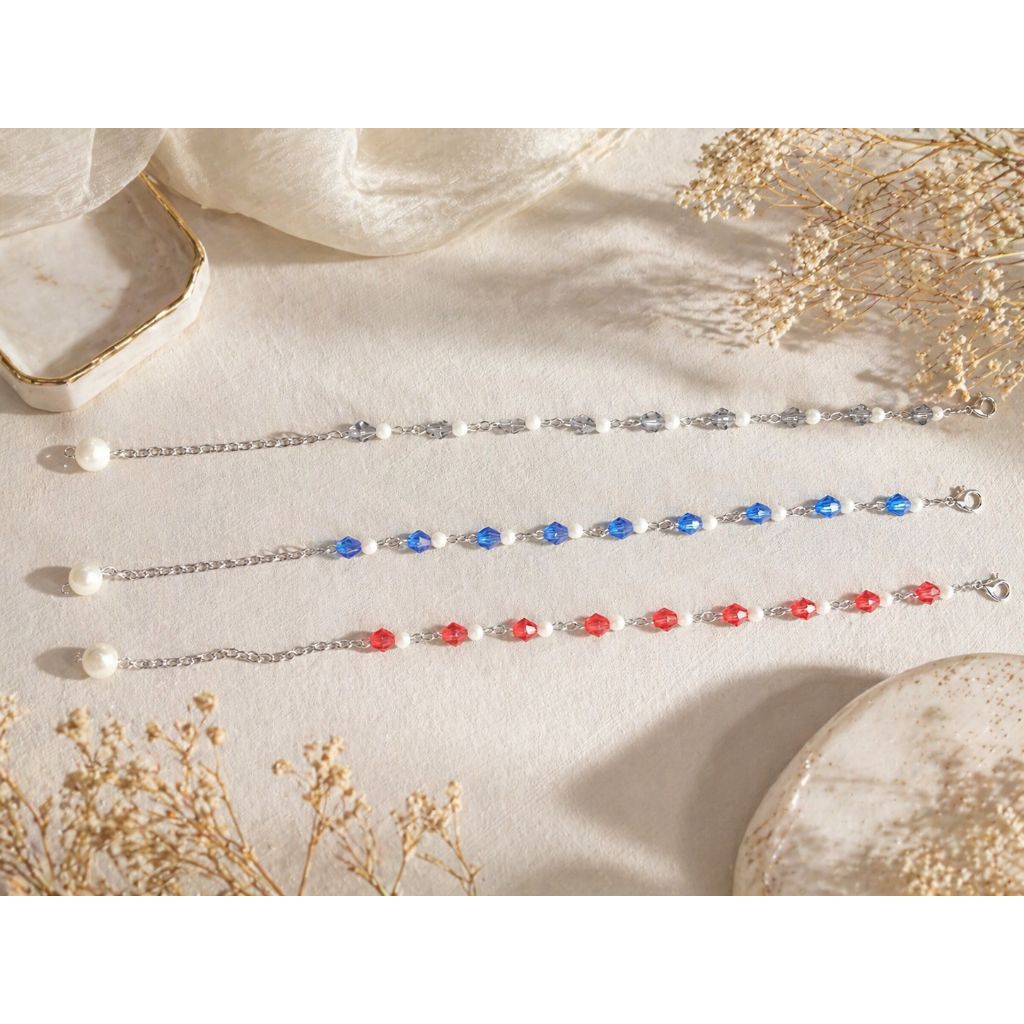 Gelang Rantai Manik Mote Akrilik