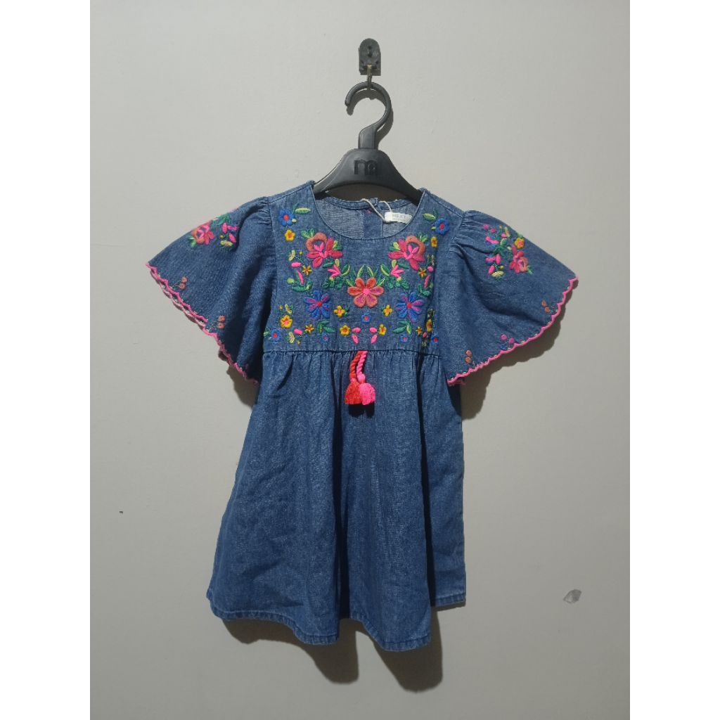 Next Embroidered Denim Kaftan Dress / Next Kaftan Dress