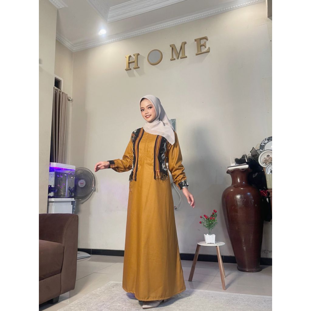 Gamis Kombinasi Songket Toyobo Azzahra Collection