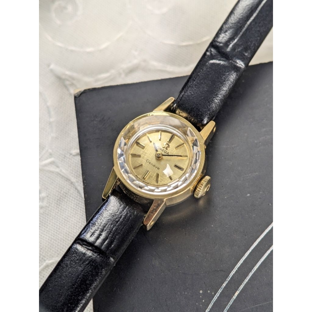 Jam Tangan Wanita Omega Geneve Mini Facetted Vintage Manual Winding, Fashion Ladies Watch