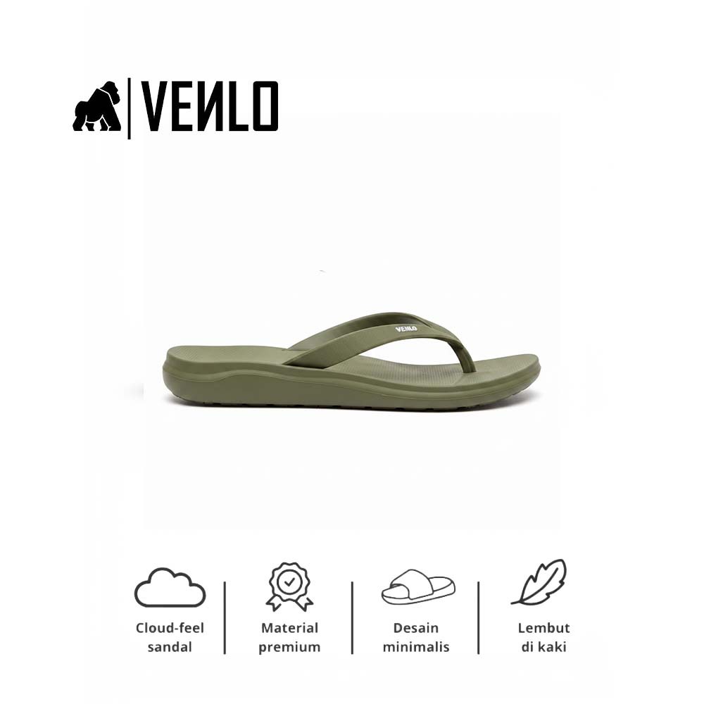 Venlo - Nixx Sandal Jepit Pria Sandal Traveling Casual Army Pria Anti Slip Terbaru