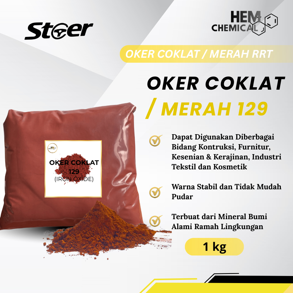 STEER - OKER COKLAT 129 / MERAH 129 atau OKER COKLAT RRT IRON OXIDE BROWN