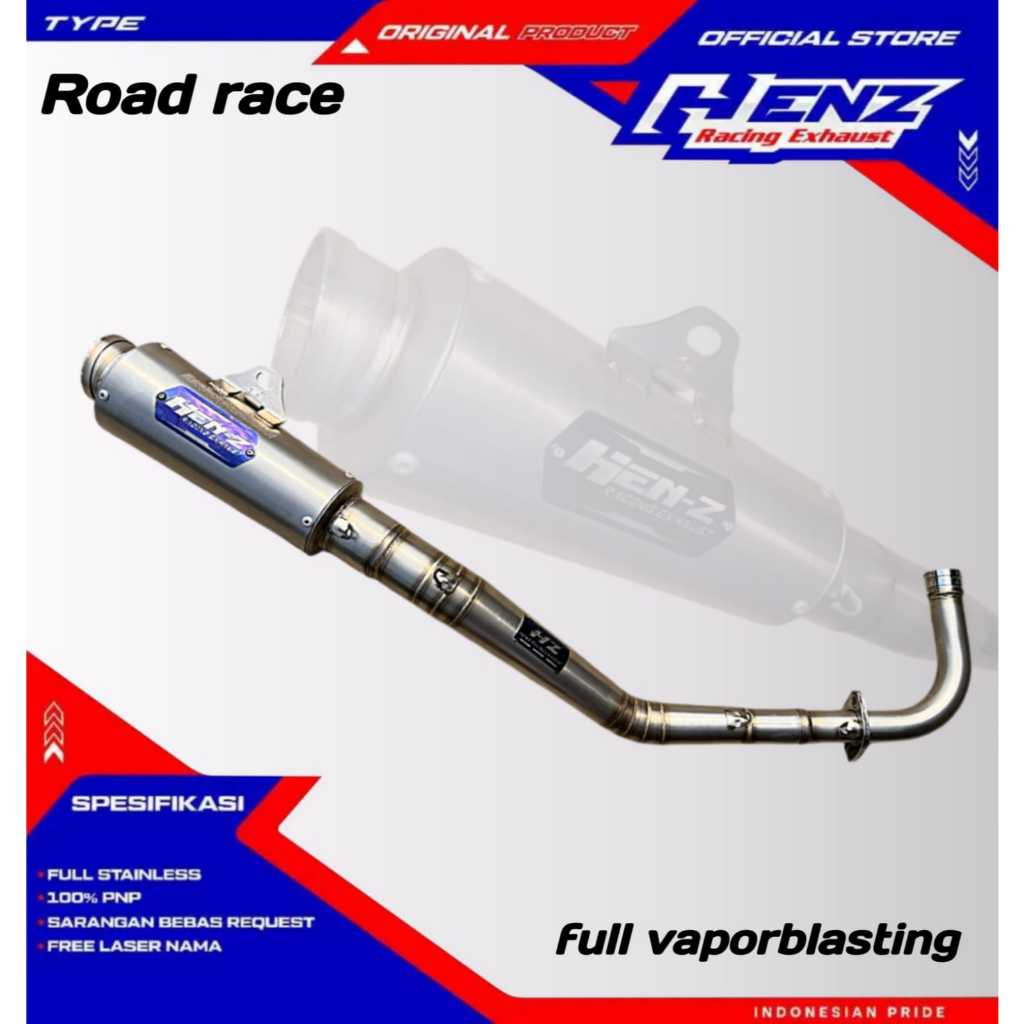 Kenalpot road race full vaporblasting Henz Racing Exhaust