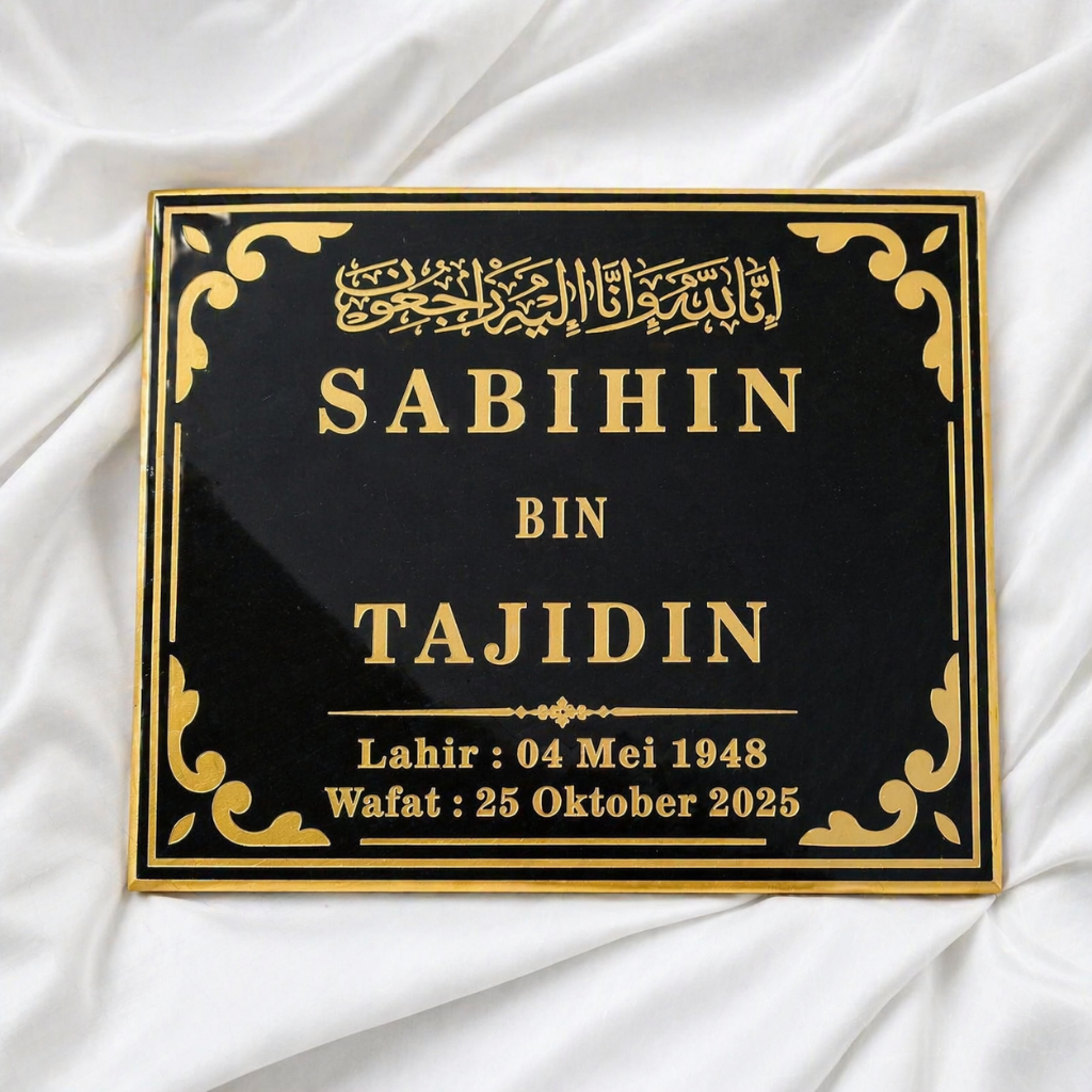 Cahaya Nisan - Batu Nisan Kotak Lempeng 50x50
