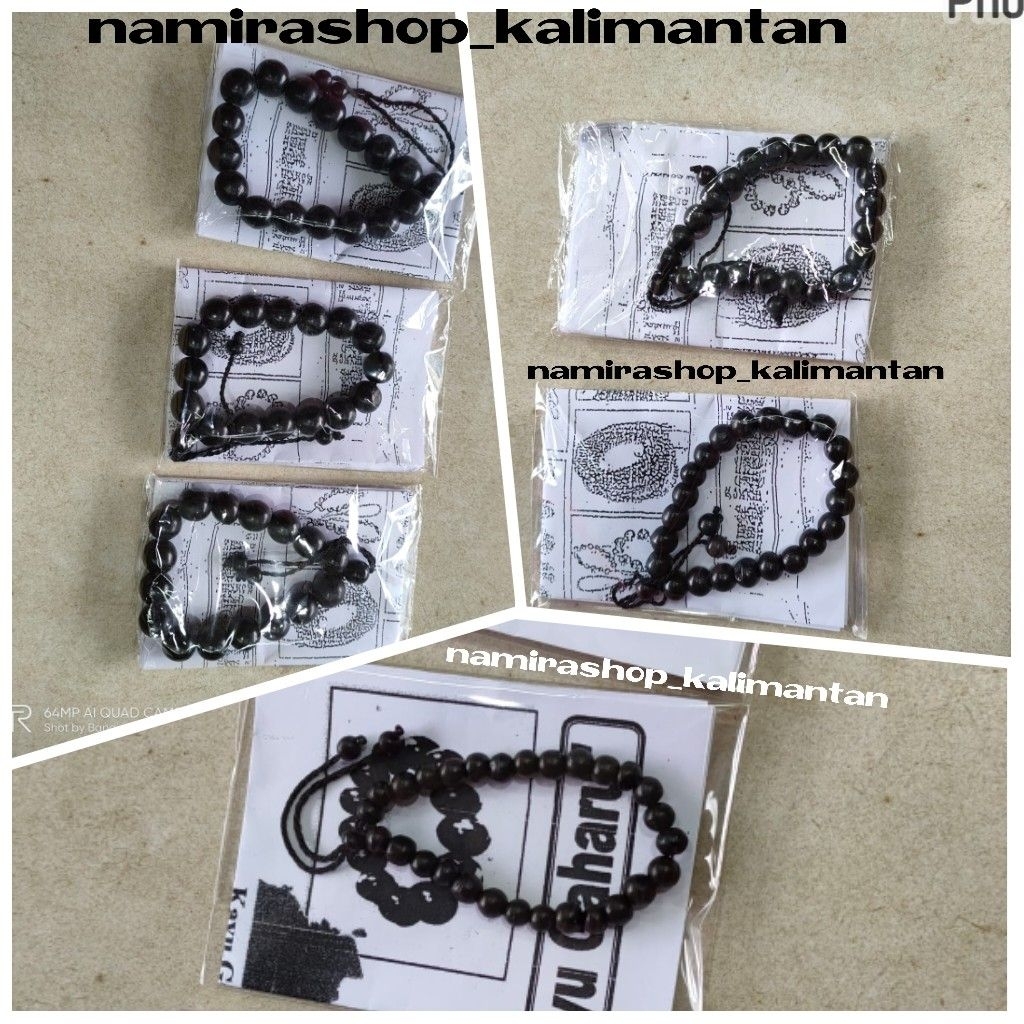 Gelang Kayu Gaharu Wangi Asli Kalimantan warna hitam