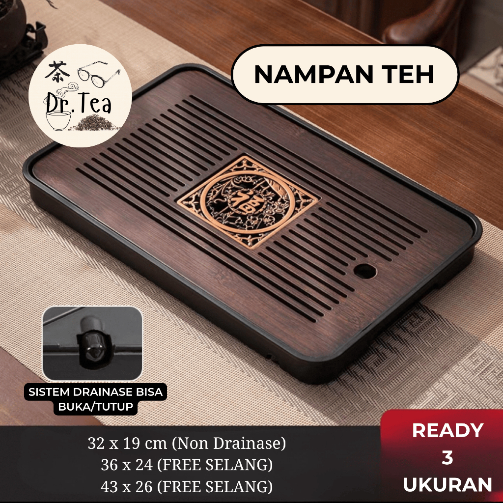 Dr.Tea - Nampan Teh / Alas Chinese Tea / Tea Tray