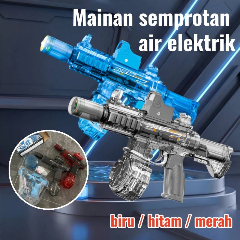 Mainan semprotan air bercahaya M416 mainan semprot air elektrik dengan lampu Mainan Semprotan Air Gl