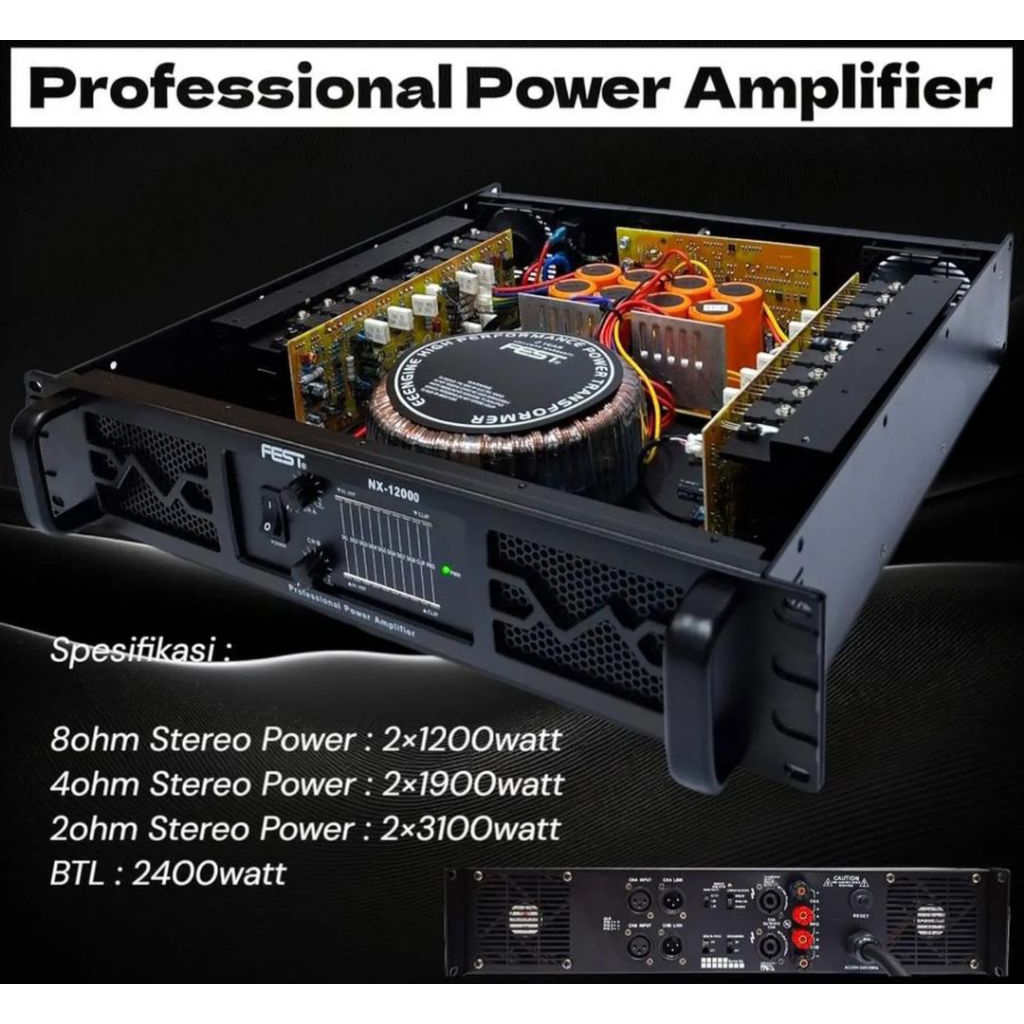 POWER AMPLIFIER FEST NX-12000 ORIGINAL FEST NX12000 CLASS H