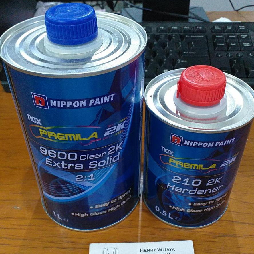 Premila 9600 Top Coat Clear pernish Hardener 1,5L Set Original Nippon Paint