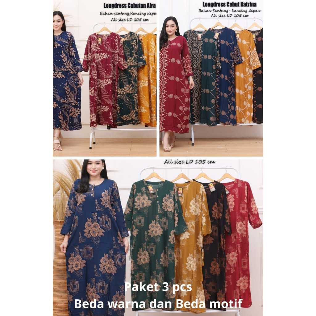 Daster Lengan panjang 100Rb 3pcs
