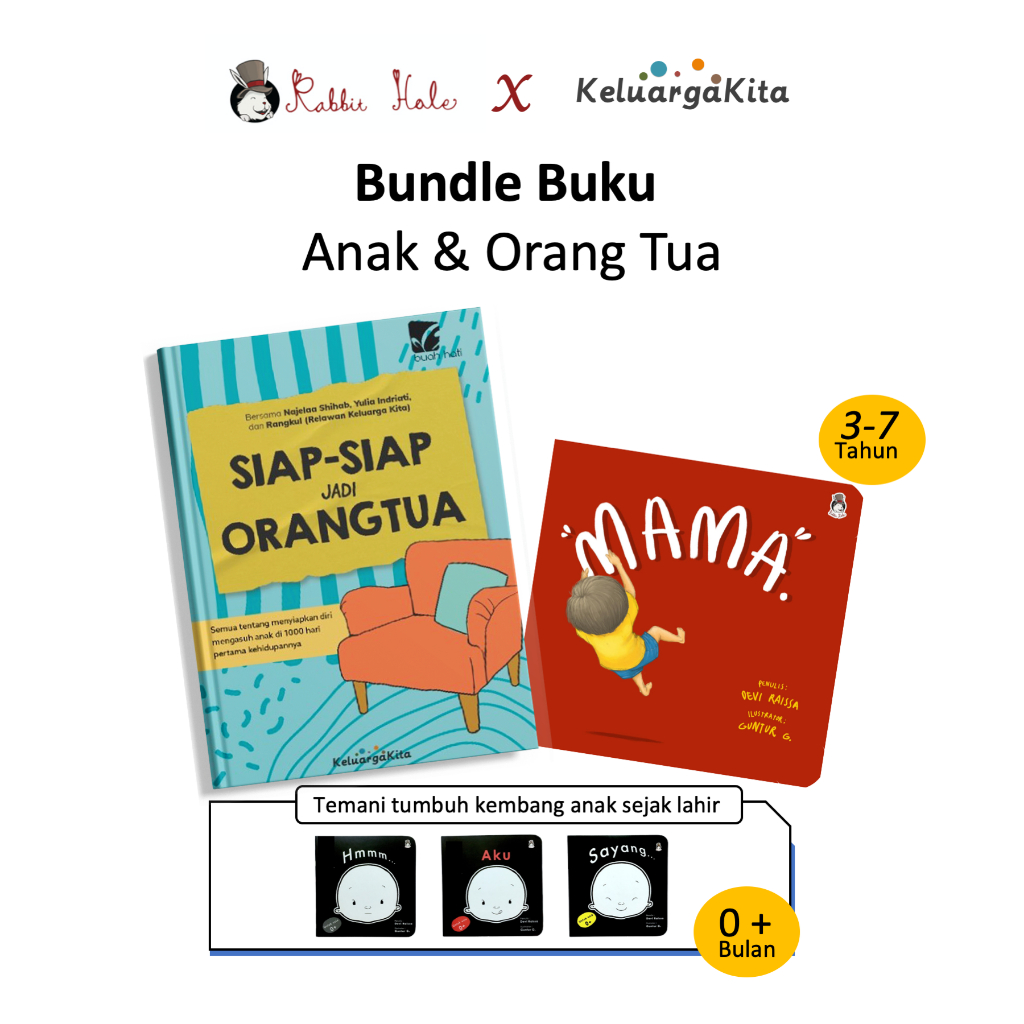 Rabbit Hole - Bundle Lengkap Rabbit Hole - Buku Parenting & Stimulasi Bayi (5 Buku) Kolaborasi Kelua
