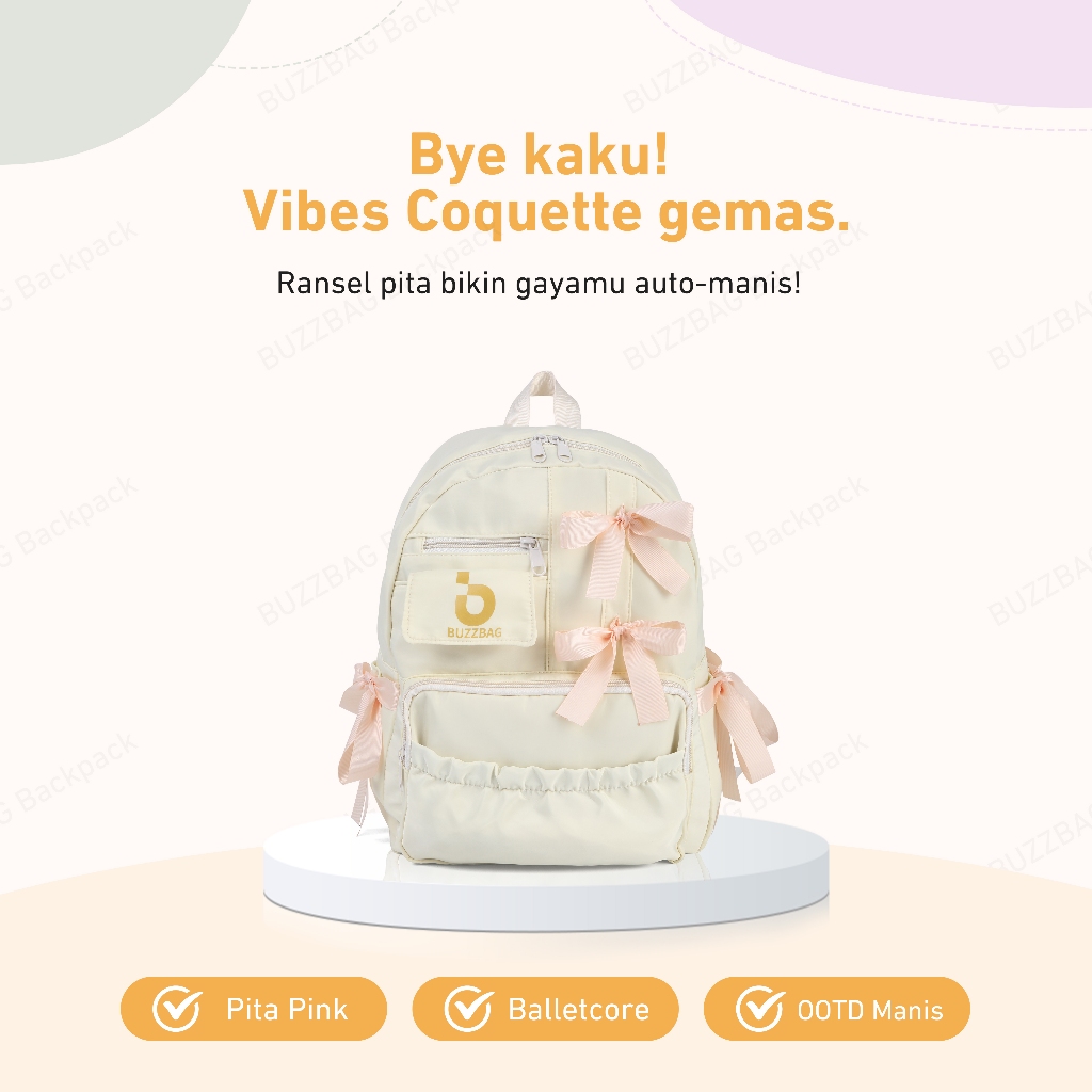 BUZZBAG - Tas sekolah aesthetic korean style tas sekolah wanita tas sekolah sma korean style tas ran