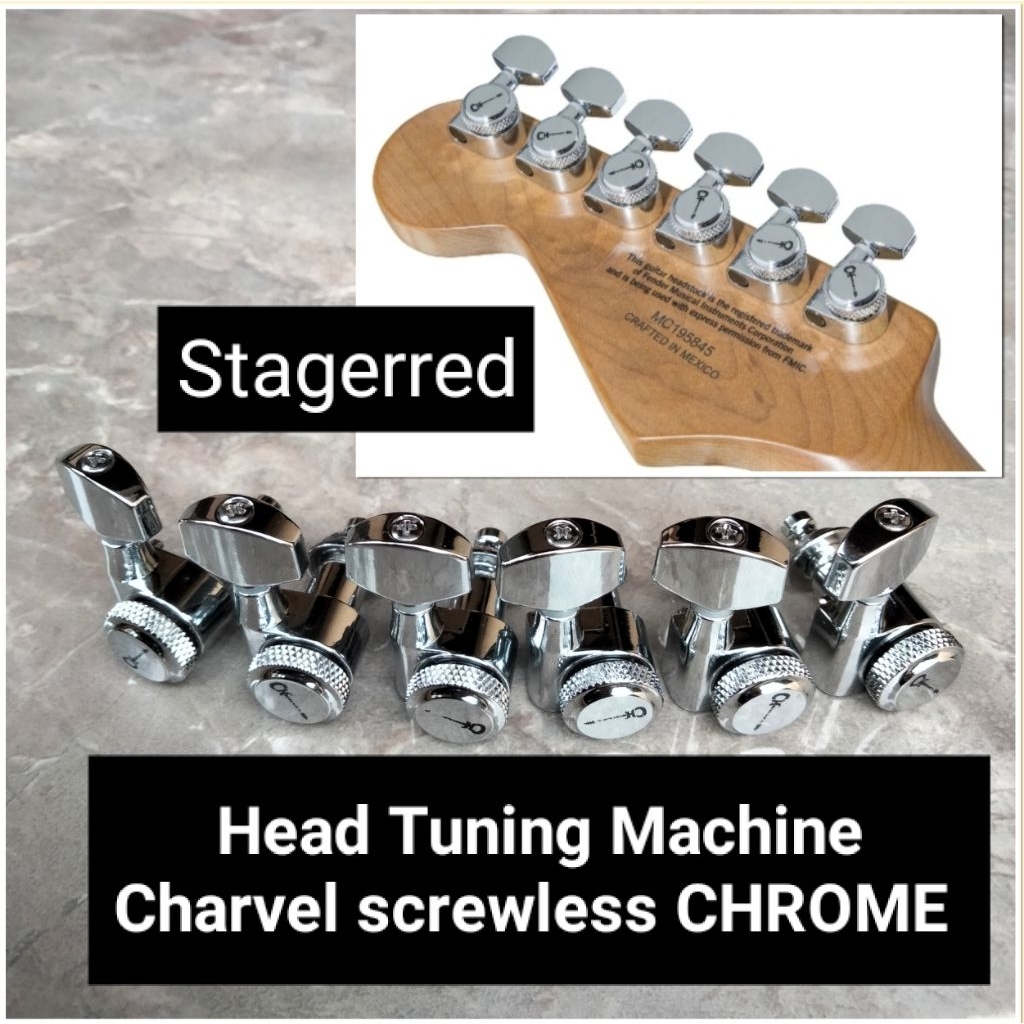 Dryer gitar locking charvel screwless CHROME