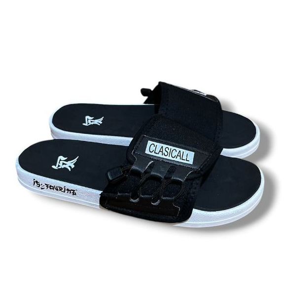 Edash - Sandal Pria Classical Tali Distro - Sol White - Sandal Slipper | Sandal Slop | Sandal Slide