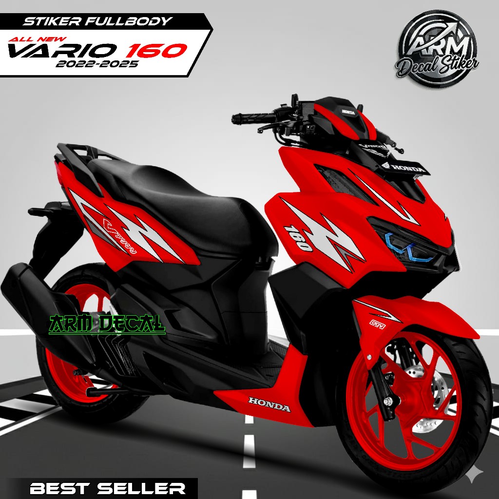 Decal Variasi Vario 160 Full Body / Stiker New Vario 160 Fullbody Motif Zz Putih