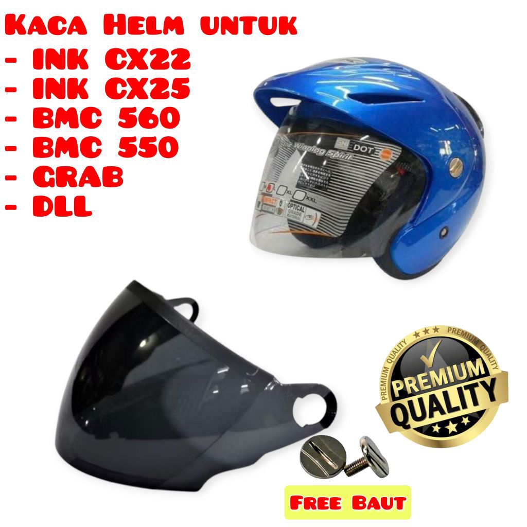 Kaca helm untuk kyt 2vision / vision 1 ink cx22 kyt Romeo kyt Forza Iridium Silver Gold Smoke Clear 