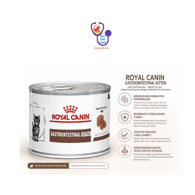 ROYAL CANIN GASTROINTENSTINAL KITTEN 195GR - MAKANAN BASAH