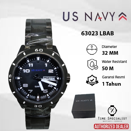 Jam Tangan US NAVY 63023 LBAB Original Garansi Resmi 1 Tahun