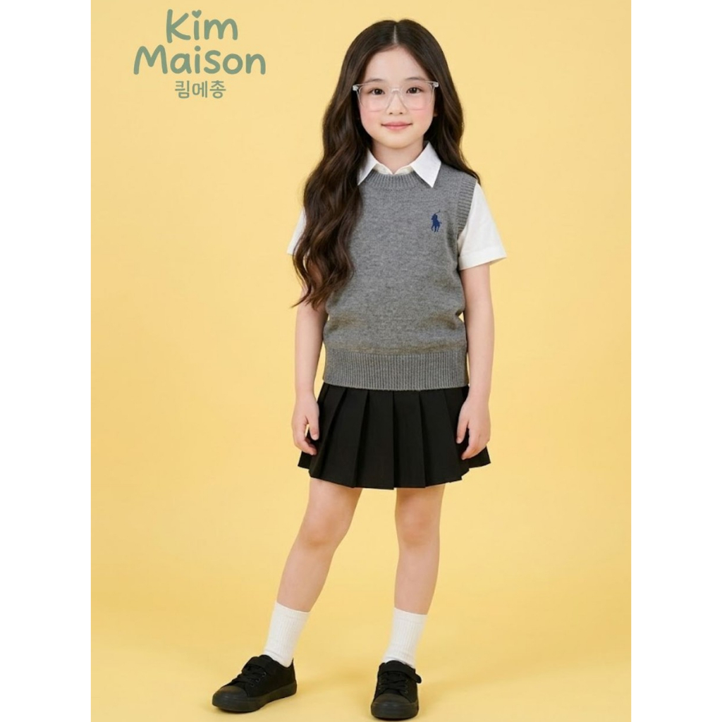 kimmaison VEST RAJUT ANAK PREMIUM - FABIEN VEST - Rompi Knit Premium - Rompi Rajut Anak Perempuan La