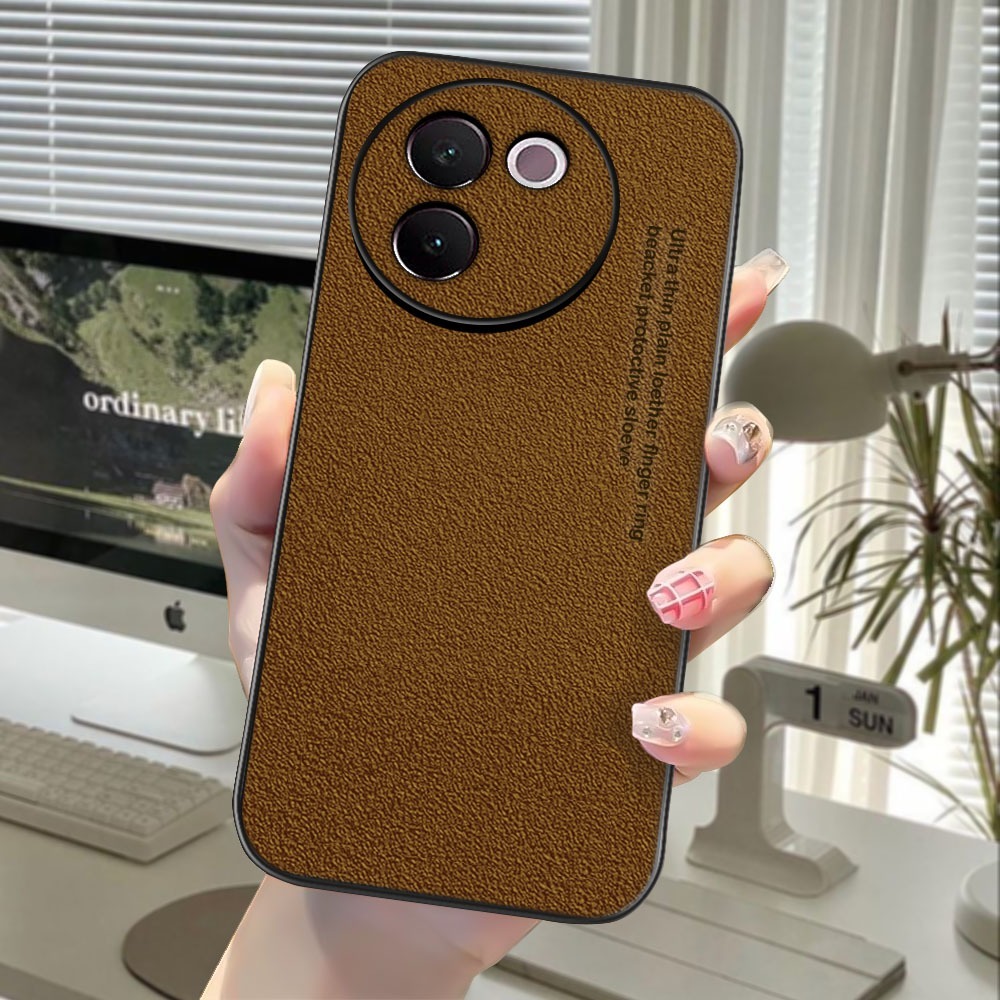 Promo Case Terbaru VIVO 30 30 PRO 30E Luxury Plain Leather