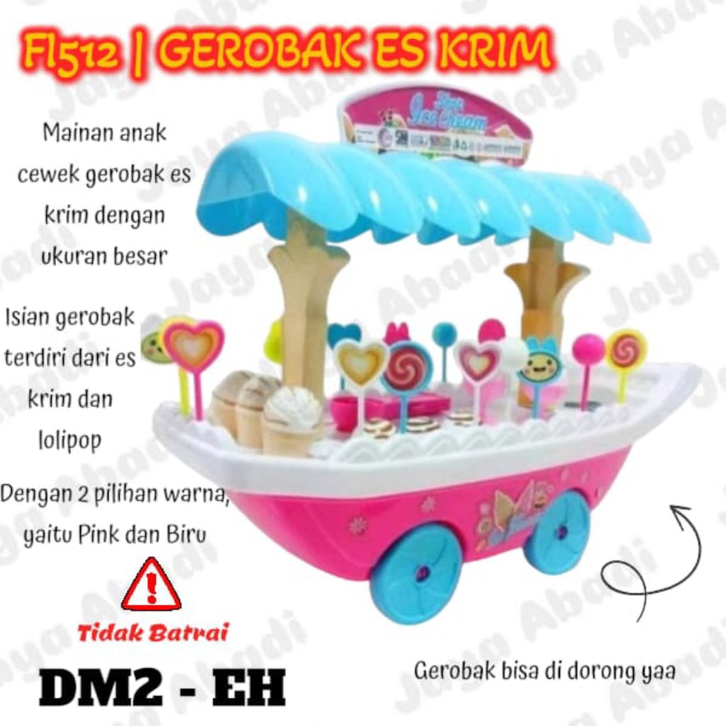 FI512 | GEROBAK ES KRIM BESAR MAINAN MEMASAK ES KRIM