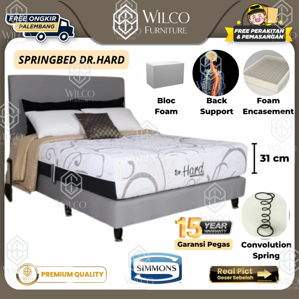 Simmons Dr Hard Springbed Orthopedic Kesehatan KHUSUS | Kasur Matras DR.HARD by Simmons