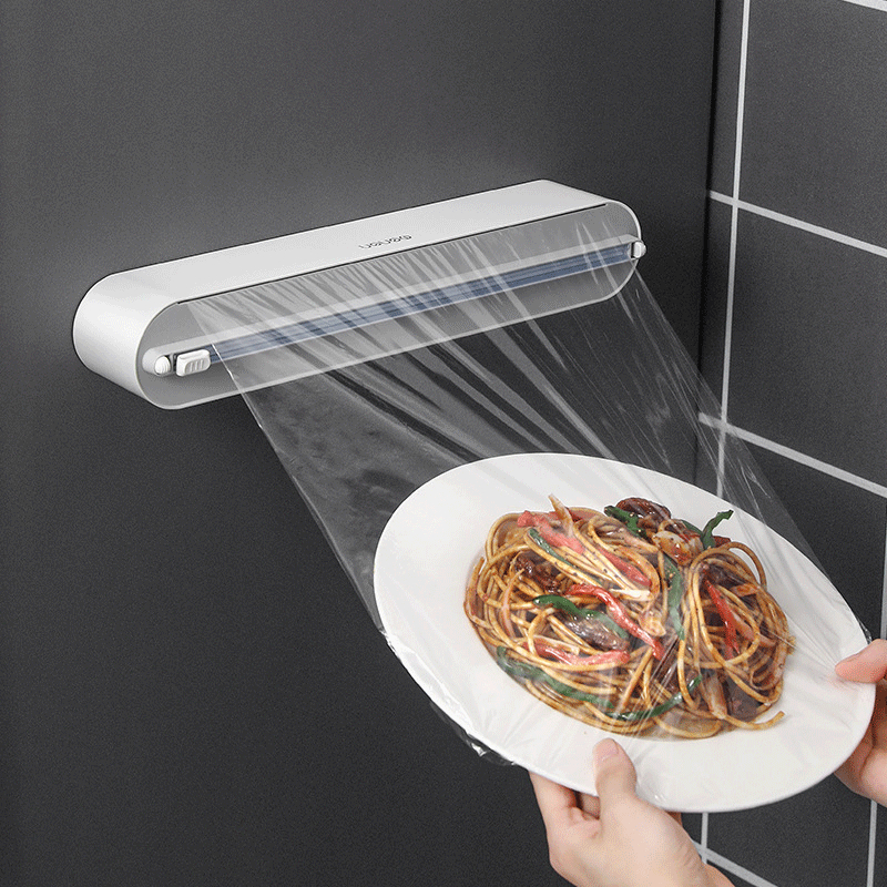 MENGNI Household Plastic Wrap Cutter Cling - Cling Plastic Wrap Dispenser Wraping Alat Pemotong Plas