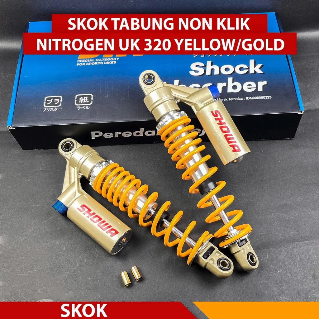 Shock Belakang Showa Kuning Skok Showa CB 400 Double Klik 325 mm Detail Original