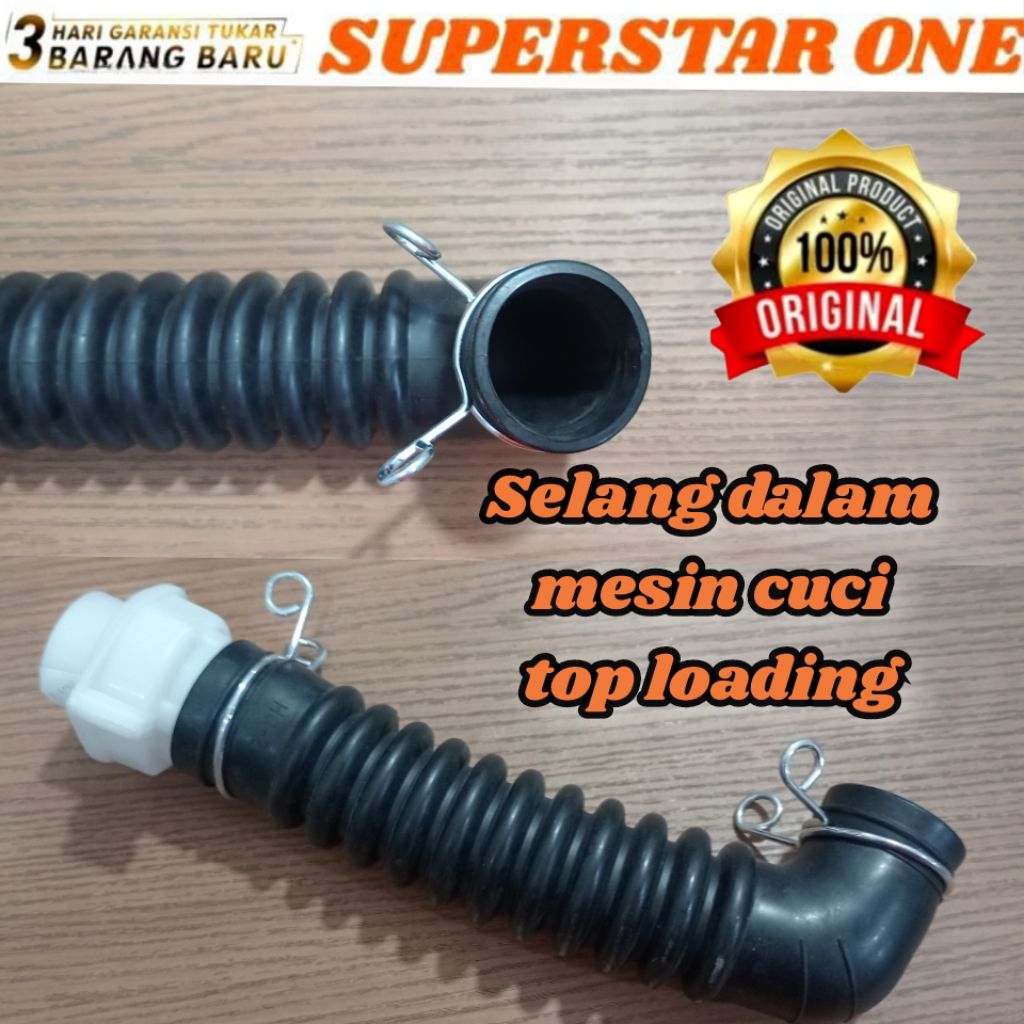 selang karet hitam pembuangan mesin cuci LG top loading