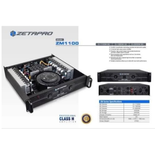 POWER AMPLIFIER ZETAPRO ZM1100 / Power Ampli Zetapro ZM 1100 CLASS H