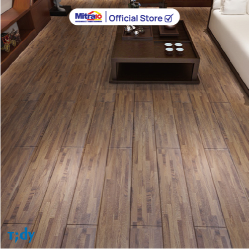 Vinyl Lantai Motif Kayu Tidy HC7033 Brown Parquet 90x15cm