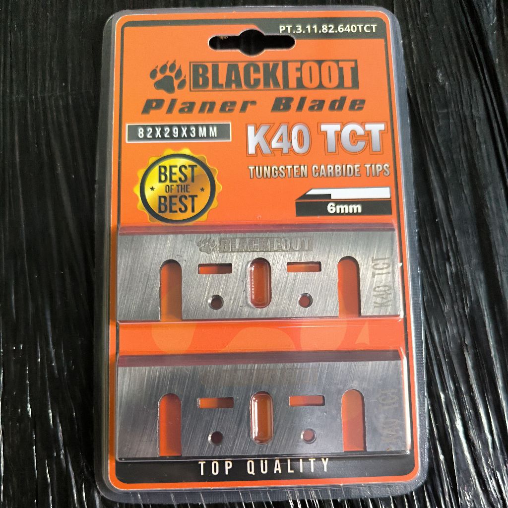 PLANER BLADE BLACKFOOT K40 TCT 6mm / Pisau Mesin Serut TCT K40 / Mata Pisau Serut TCT K40