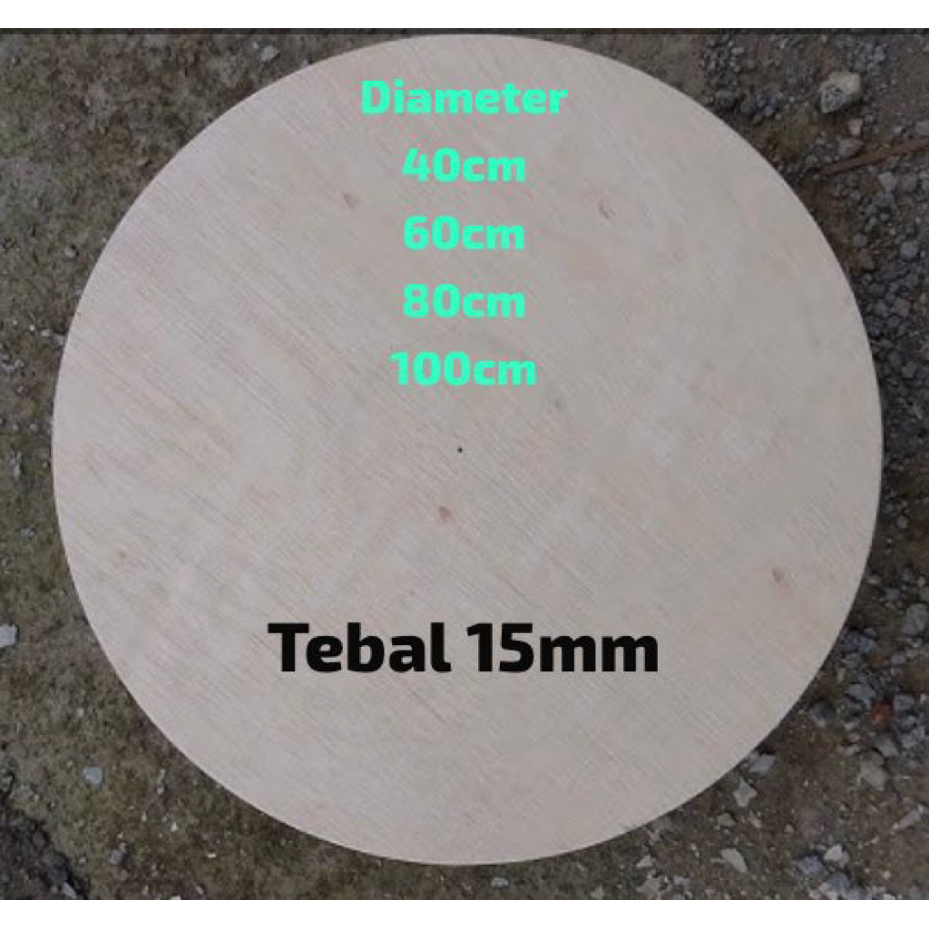triplek bulat papan meja / daun meja bulat termurah ambalan meja kayu multiplek papan kayu